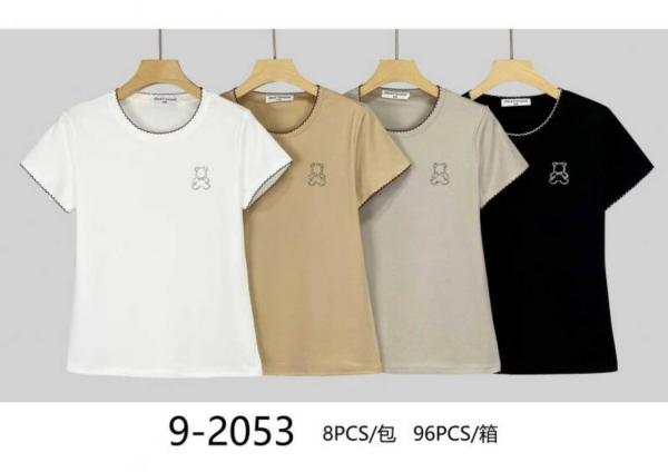 Bluzki damskie Roz Standard, Mix Kolor Paczka 8 szt